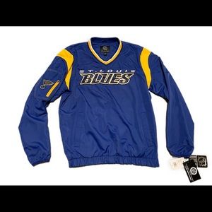 Vintage St. Louis blues embroidered windbreaker